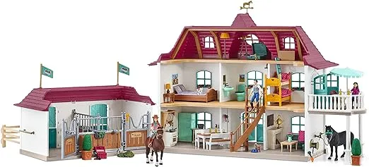 Schleich Horse Club, 70-Piece Playset, Horse Toys for Girls and Boys 5-12 years old Lakeside Country House and Stable