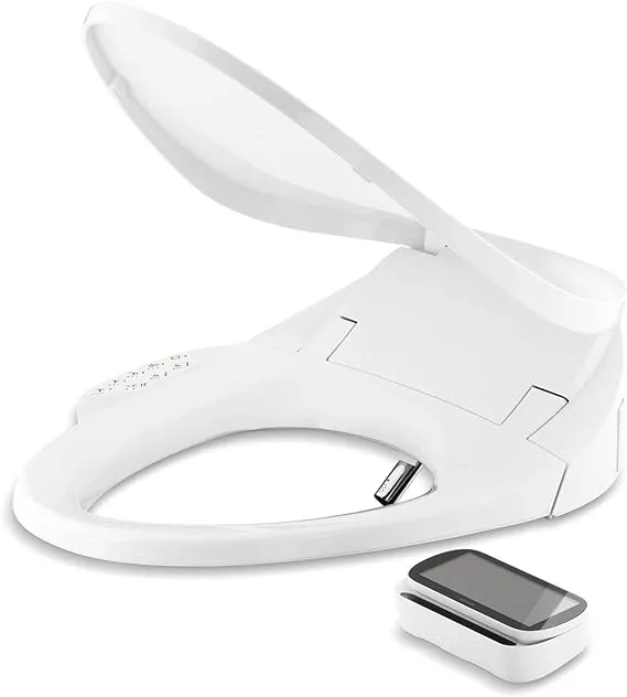 KOHLER 4108-0 C3-230 Elongated Electric Bidet Toilet Seat with Remote Control, Bidet Warm Water with Dryer for Existing Toilets, WhiteKOHLER 4108-0 C3-230 Elongated Electric Bidet Toilet Seat with Remote Control, Bidet Warm Water with Dryer…