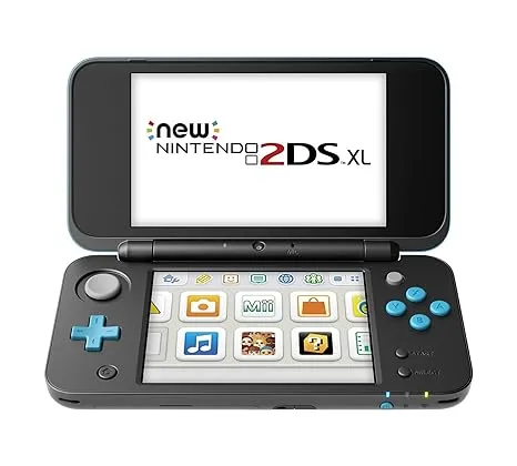 Nintendo New 2DS XL - Black + Turquoise (Renewed)