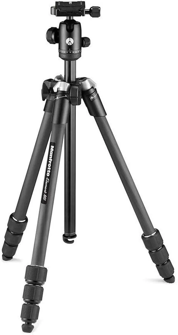 Manfrotto Element Mii Mobile Bluetooth Aluminum Traveler Tripod, Black