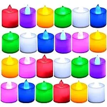 LANKER 24 Pack Flameless Led Tea Lights Candles Flickering Battery Operated Electronic Fake Candles – Decorations