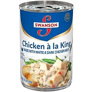 12 Swanson Canned Chicken a la King With White and Dark Chicken Meat, 10.5 OZ