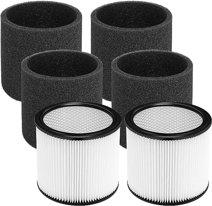 Cabiclean Foam Sleeve Filter for Shop-Vac 90304 90350 90333 Replacement for Most Wet/Dry Vacuum Cleaners 5 Gallon and Above, Compare to Part # 90304, 90585 (2+4)