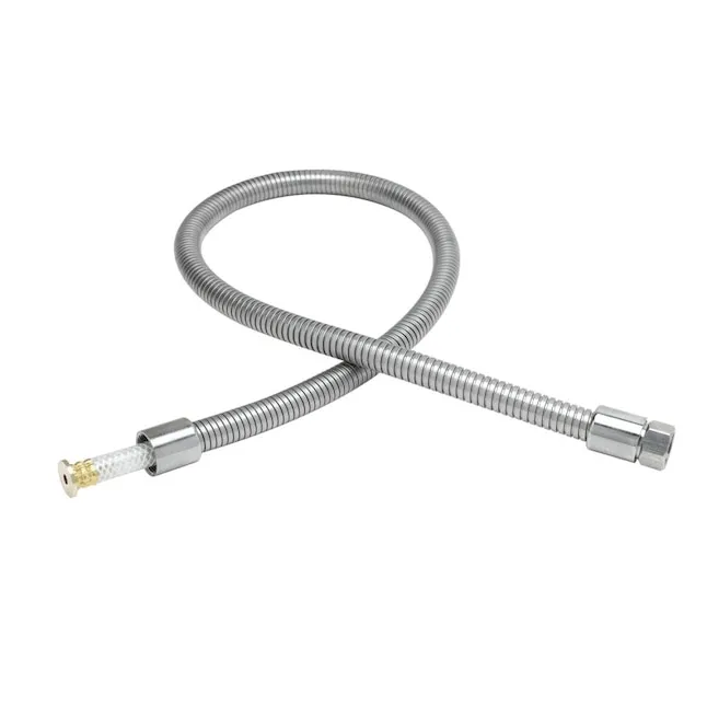 T&S B-0044-H2A 38 5/8" Stainless Steel Flex Hose with Short Handle and Polyurethane Liner