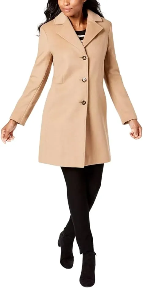 Calvin Klein Women's Single Breasted Coat Brown Size 10