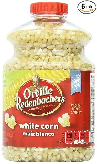 Orville Redenbacher's Gourmet Popcorn Kernels, Original Yellow, 30 oz Each (Pack Of 6)