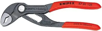 KNIPEX Tools - Cobra Water Pump Pliers (8701125), 5-Inch,Red and Silver