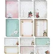 90 Piece Vintage Letter Writing Paper Set (60 Floral Stationery and 30 Matching Envelopes)