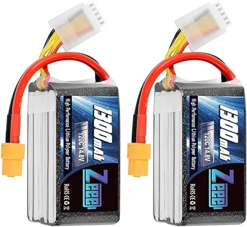 Zeee 4s Lipo Battery 1300mAh 14.8V 120C RC Battery XT60 Plug for Drone FPV