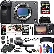 Sony Cámara de cine FX3 de fotograma completo (ILME-FX3) + tarjeta de memoria de 64 GB + bolsa + batería compatible con NP-FZ100 + lector de tarjetas + software de fotos Corel + trípode flexible +