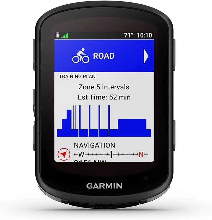 Garmin Edge 540 Solar, Solar-Charging GPS Cycling Computer with Button Controls, Targeted Adaptive Coaching, Advanced Navigation and More