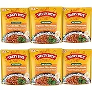 Tasty Bite Vegetable Tikka Masala, 10 Ounce, Pack of 6, Ready to Eat, Microwavable Entree, Vegetables Simmered With Cashews