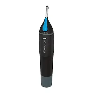 Remington NE3855 Nose, Ear & Detail Trimmer with CLEANBoost Technology for Easy Washing, Eyebrow Trimming Comb Attachment, Black