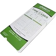 Time Clock Cards for uPunch HN3000 | Two Sides | 7.37 x 3.37 | 50/Pack