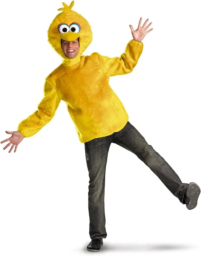 Bird Wisdom Delivered! Sesame Street Big Bird Adult Costume Classic Jumpsuit for Halloween