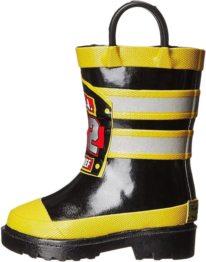 Western Chief F.D.U.S.A. Boys' Rain Boots (Black) - 1