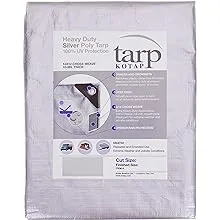 Kotap 12 x 16 Ft. Heavy-Duty Protection/Coverage Tarp, Superior Weave for Greater Longevity, 10-mil Multi-Use, Waterproof, TRS-1216, Silver (1-Pack)Kotap 12 x 16 Ft. Heavy-Duty Protection/Coverage Tarp, S…