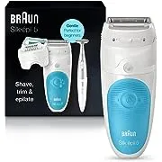 Braun Epilator Silk-épil 5 5-810, Hair Removal for Women, Shaver & Bikini Trimmer, Cordless, Rechargeable, Wet & Dry