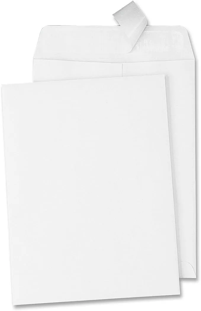 Quality Park 6 x 9 Catalog Envelopes with Self Seal Closure, for Mailing, Storage and Organizing, 28 lb. White Wove, 100 per Box (QUA44182)