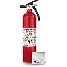 Kidde FA110 Multipurpose Fire Extinguishers 1 Pack - Red, (Rating 1-A:10-B:C) Includes Wholesalehome Cleaning Cloth