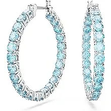 Swarovski Matrix Blue Hoop Earrings