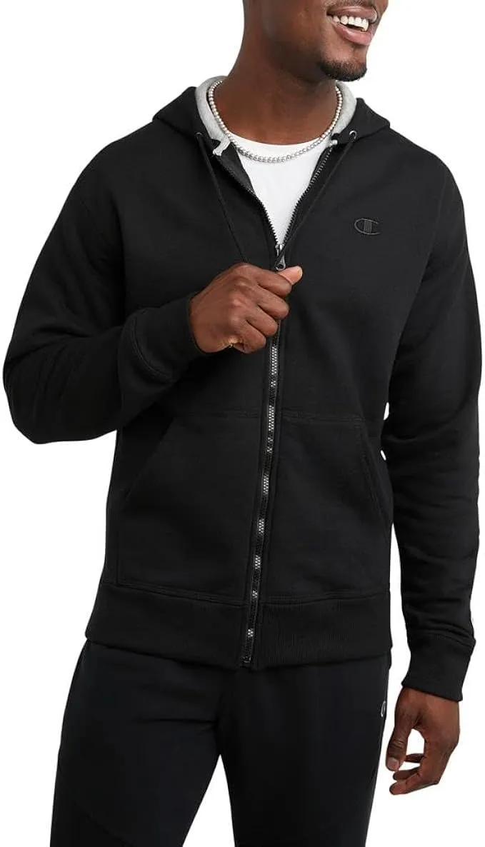 Champion Men's Zip-Up Hoodie, Powerblend, Zip-Up Hoodie Sweatshirt for Men (Reg. or Big & Tall)