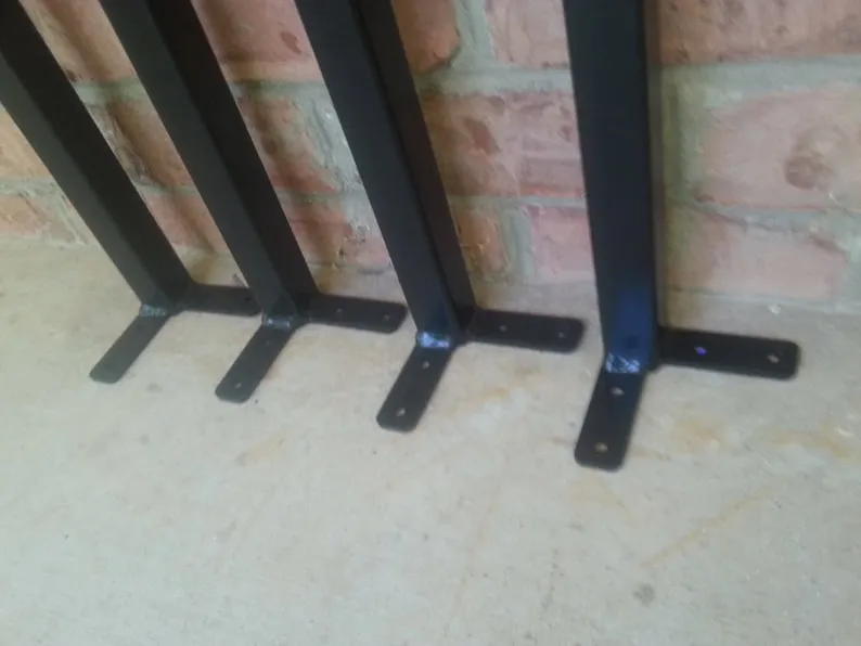 Black Powder Coated 40 Inch Straight Square Table leg - Per Leg