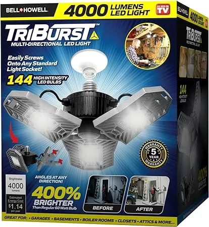 TriBurst 10.5 in. 144 High Intensity LED 4000 Lumens Flush Mount Ceiling Light with 3 Adjustable Heads