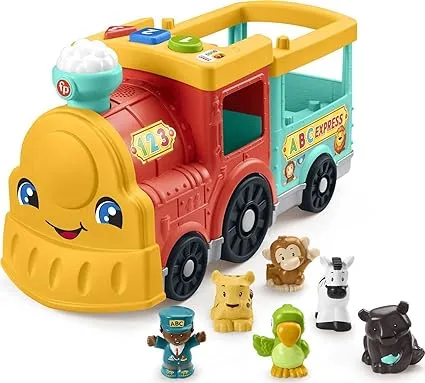 Fisher-Price Little People Big ABC Animal Train Toddler Learning Toy with Lights Music & 6 Figures