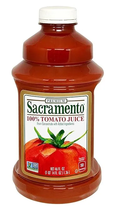 Sacramento Tomato Juice 46 oz Plastic Bottle