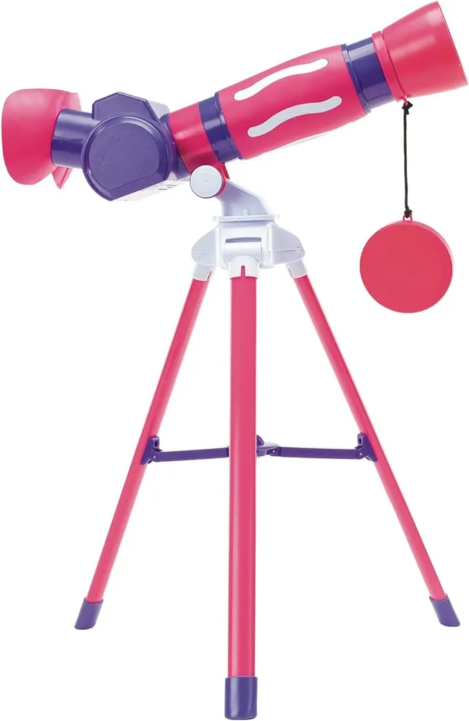 Educational Insights GeoSafari Jr. Pink My First Kids Telescope, STEM Toy, Gift for Boys & Girls, Ages 4+