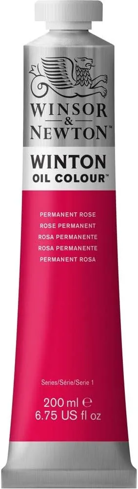 Winsor & Newton 1437502 200ml Winton Oil Color - Permanent Rose