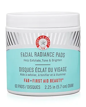 First Aid Beauty Facial Radiance Pads with Glycolic + Lactic Acids 60 Pads - Feelunique