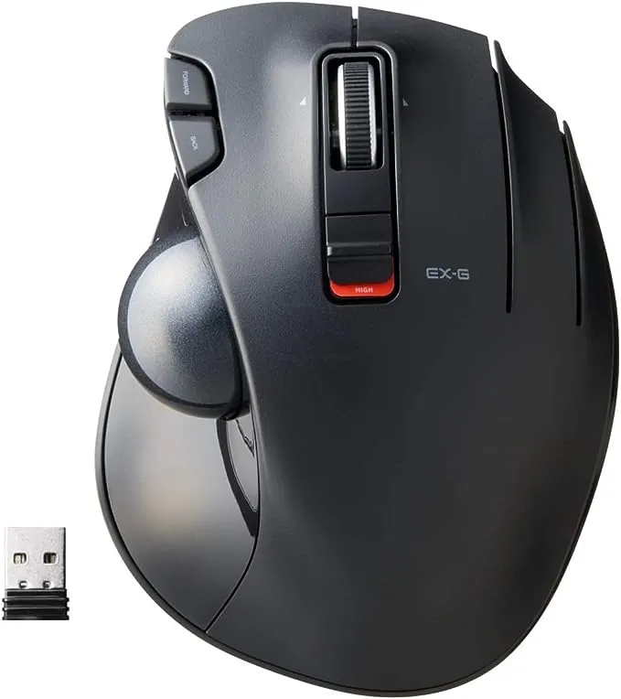 Elecom m-xt3drbk inalámbrico trackball mouse 6 botone -negro