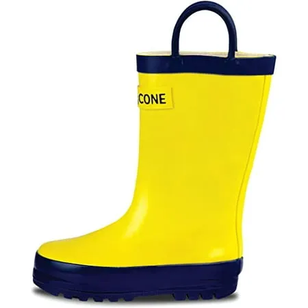 Lone Cone Elementary Collection - Premium Natural Rubber Rain Boots with Matte Finish for Toddlers and Kids