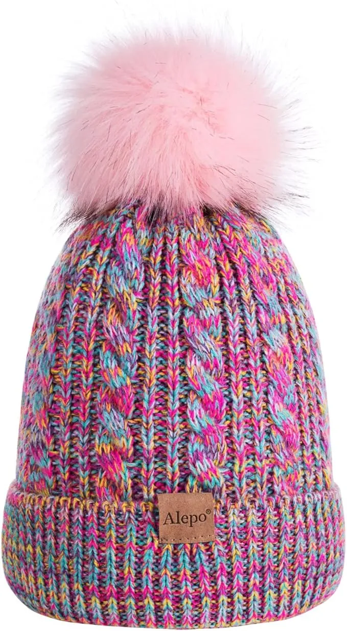 Kids Winter Beanie Hat with Pom Pom