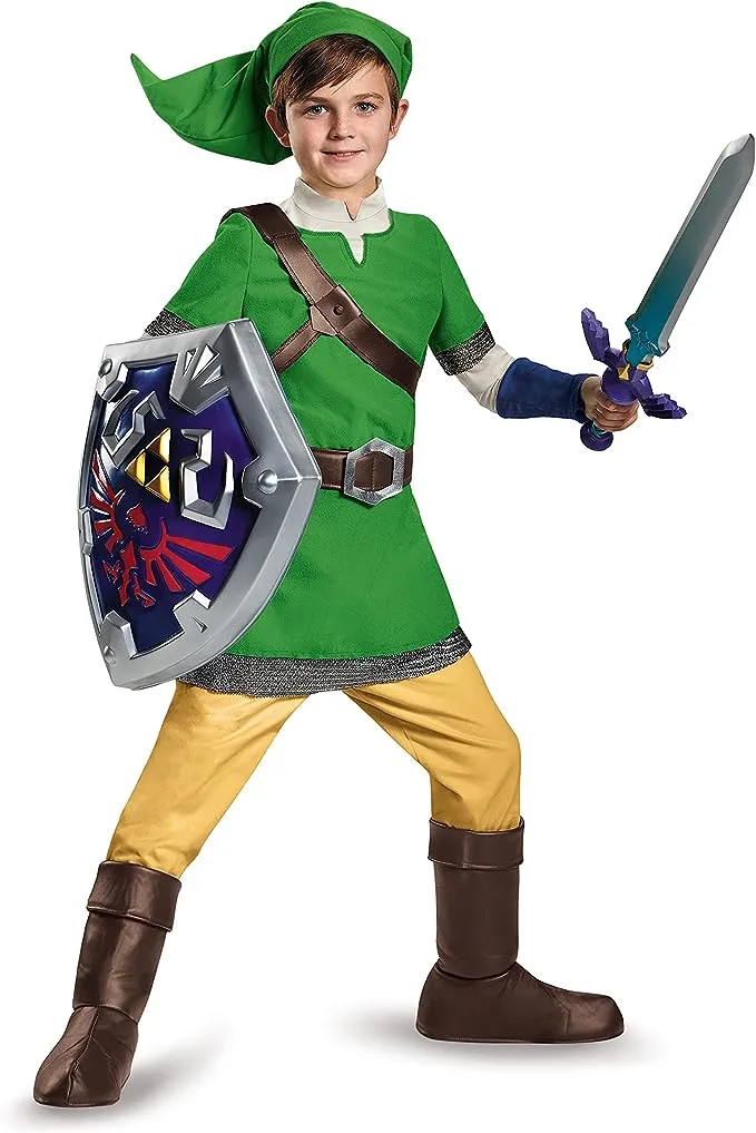 Disguise Boy's The Legend of Zelda Link Deluxe Costume, Green, XL