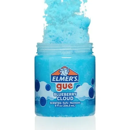 Elmers Glue Pre Made Slime Blueberry Cloud scent scented 8 oz glue made NEW Jar