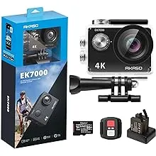 AKASO EK7000 4K30FPS 20MP Action Camera 98FT Waterproof Camera Ultra HD Underwater Camera Support External Microphone+ Kingston 64GB microSDXC Memory Card (Bundle)