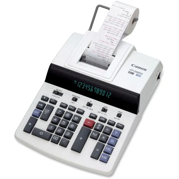 Canon CP1200DII Commercial Desktop Calculator - White