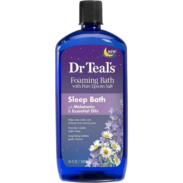 Dr. Teal's Melatonin Sleep Soak with Essential Oil Blend Foaming Bath 34oz