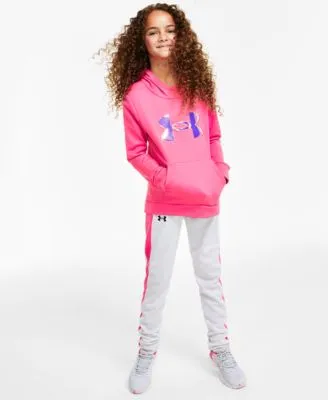 Big Girls Armour Fleece Iridescent Big Logo Hoodie & Armour Fleece Pants