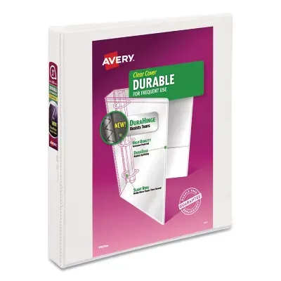 Avery Durable View Binder with DuraHinge and Slant Rings