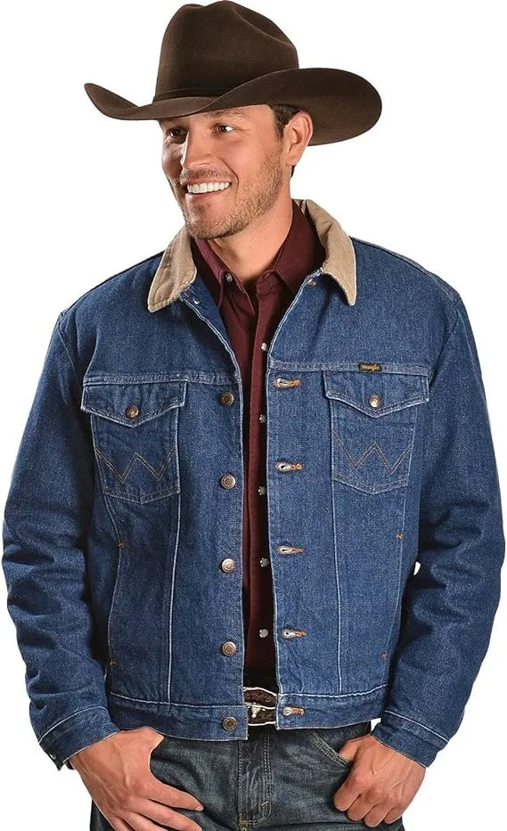 Wrangler® Blanket Lined Corduroy Collar Denim Jacket