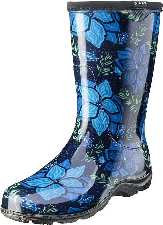 Sloggers Waterproof Garden Rain Boots for Women - Cute Mid-Calf Mud & Muck Boots with Premium Comfort Support Insole