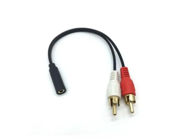 3.5mm RCA Female connector jack Stereo Cable Y plug to 2 RCA Male Adapter 3.5 Audio aux Socket connector to Headphone music wire