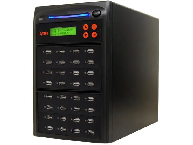 Systor 1 to 31 USB Duplicator & Sanitizer 2GB/Min - Standalone Multiple Flash Memory Copier & Storage Drive Eraser, Speeds Up to 33MB/Sec (SYS-USBD-31)