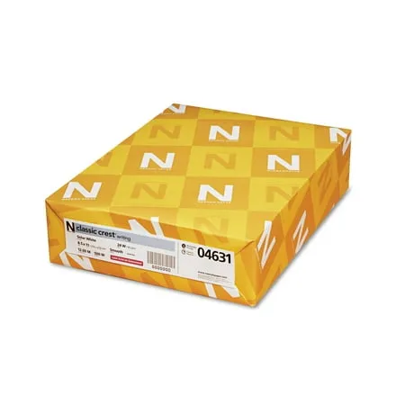 Neenah Paper CLASSIC CREST Paper 24lb 97 Bright 8 1/2 x 11 Solar White 500 Sheets 04631