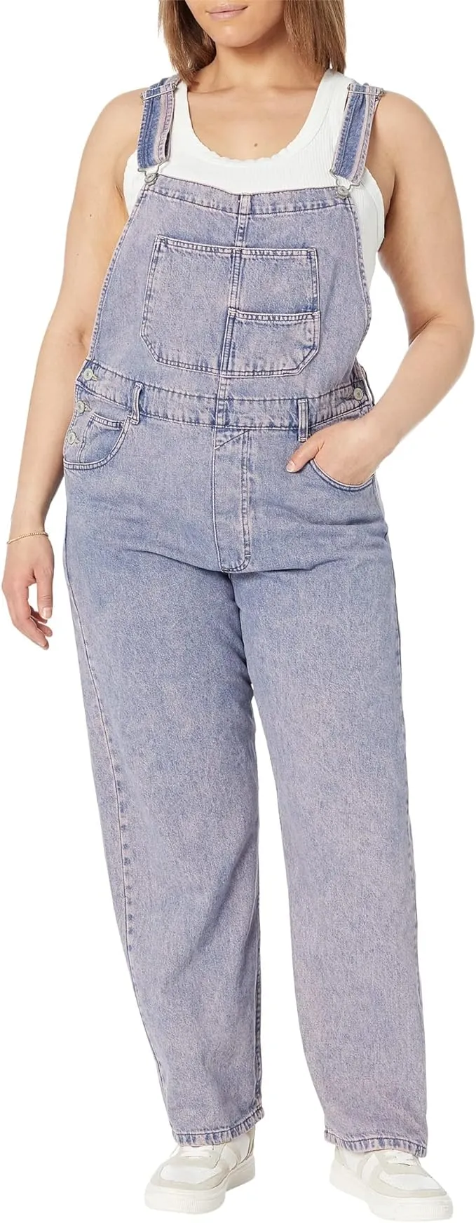 Free People Ziggy Denim Overall Sapphire Blue / S