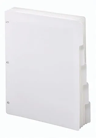 Smead Blank Dividers, 5-Tab, White, 20 Sets/Box (89415)